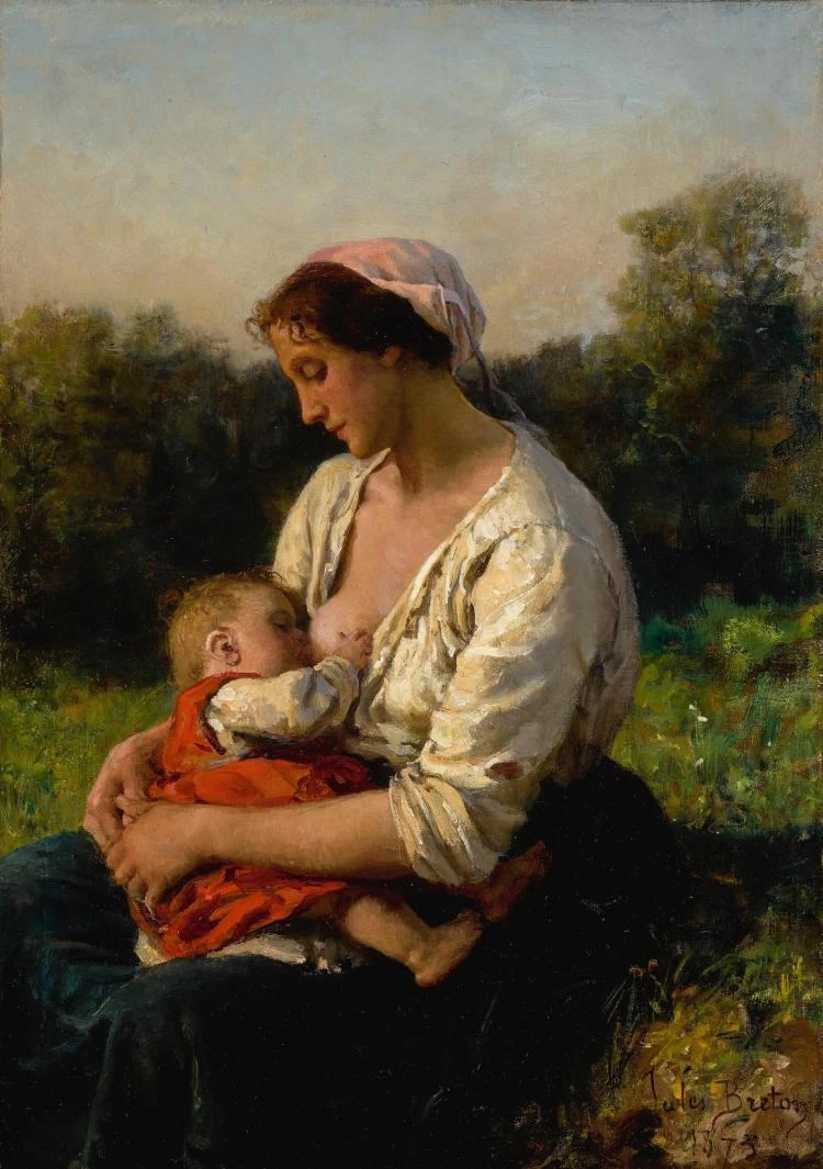 Madre che allatta il figlio